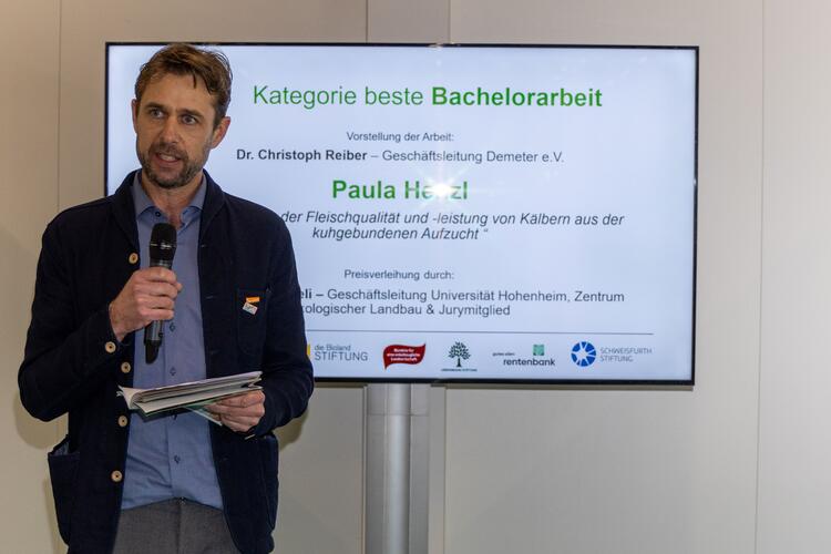 Laudatio von Dr. Christoph Reiber für Paula Henzl zum Biothesis Award, Copyright Nuernberger Messe, Frank Boxler