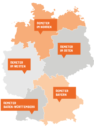 Karte Landesarbeitsgemeinschaften in Deutschland