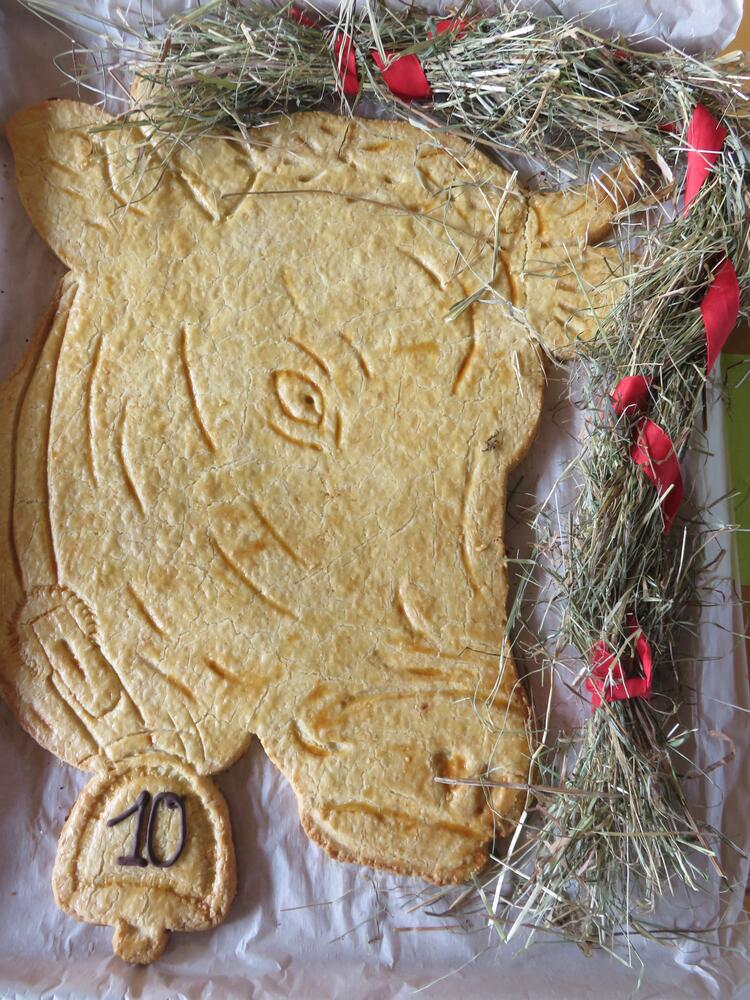 Kuh mit Hörnern von der Eselsmühle mit Liebe gebacken