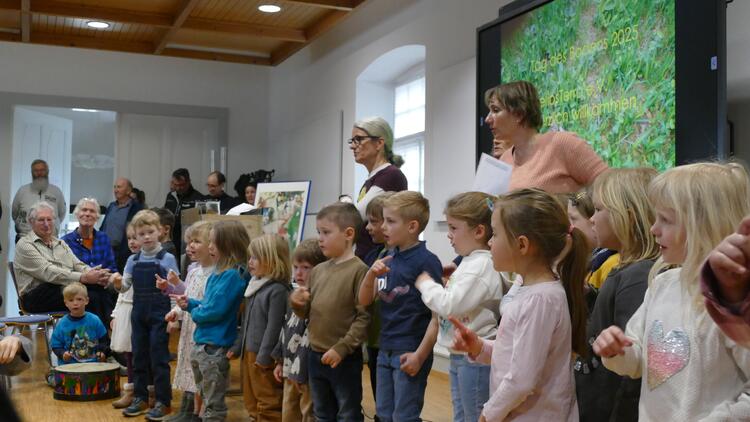 Kindergruppe aus den Kindergärten „Die Gartenkinder“ und der „Kinderschule Nordhaus Binzen“