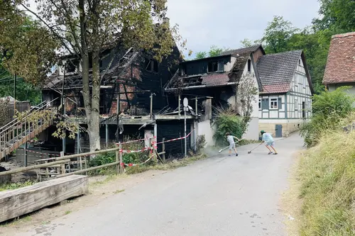 Brand in der Eselsmühle im Siebenmühlental